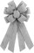 Grey Burlap Wreath Bow 20 x 11 Inches Birthday Holiday Ribbon Bow Carnival Farmhouse Bow Tree Ornament for Home Front Door Decorations